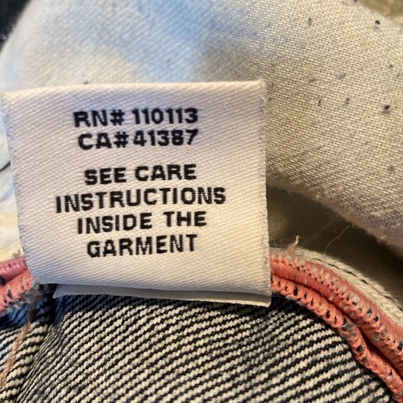 Rock & Republic ROTH Fleur De Lis Bootcut Jeans Blue Pink Sz 30 TALL 32.5" - Picture 13 of 13